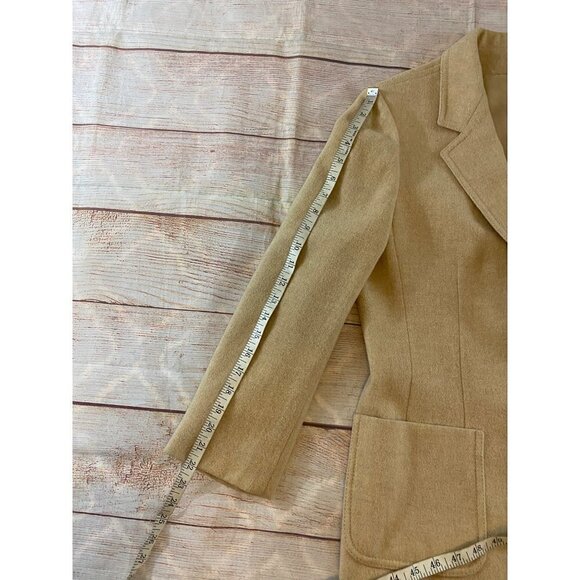 Vintage Dalton Women's Beige Wool Blend Two Piece Suit - 16 - Picture 6 of 14